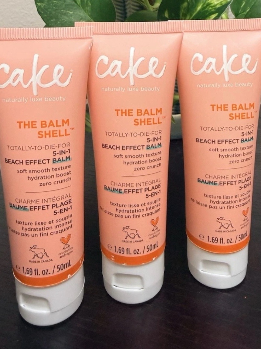 3 of Cake The Balm Shell Beach Effect Balm 5-in-1 in Hair Styling Cream 50mL ea